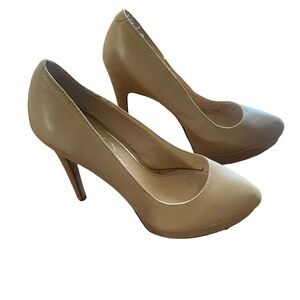jessica simpson platform high heels nude color size 7 1/2 5 inch heel